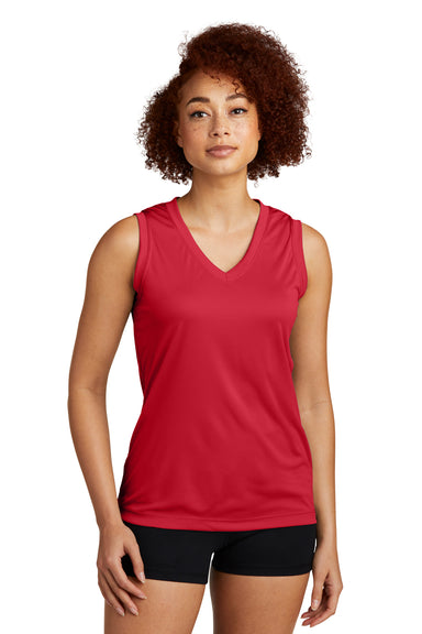 Sport-Tek LST352 Womens Competitor Moisture Wicking Tank Top True Red Model Front