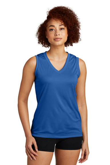 Sport-Tek LST352 Womens Competitor Moisture Wicking Tank Top True Royal Blue Model Front