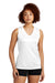 Sport-Tek LST352 Womens Competitor Moisture Wicking Tank Top White Model Front