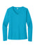 Sport-Tek LST353LS Womens Competitor Moisture Wicking Long Sleeve V-Neck T-Shirt Atomic Blue Flat Front