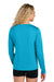 Sport-Tek LST353LS Womens Competitor Moisture Wicking Long Sleeve V-Neck T-Shirt Atomic Blue Model Back