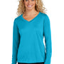 Sport-Tek Womens Competitor Moisture Wicking Long Sleeve V-Neck T-Shirt - Atomic Blue