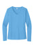 Sport-Tek LST353LS Womens Competitor Moisture Wicking Long Sleeve V-Neck T-Shirt Carolina Blue Flat Front