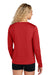 Sport-Tek LST353LS Womens Competitor Moisture Wicking Long Sleeve V-Neck T-Shirt Deep Red Model Back