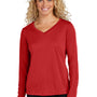 Sport-Tek Womens Competitor Moisture Wicking Long Sleeve V-Neck T-Shirt - Deep Red - NEW