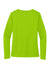 Sport-Tek LST353LS Womens Competitor Moisture Wicking Long Sleeve V-Neck T-Shirt Lime Shock Green Flat Back