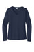 Sport-Tek LST353LS Womens Competitor Moisture Wicking Long Sleeve V-Neck T-Shirt True Navy Blue Flat Front