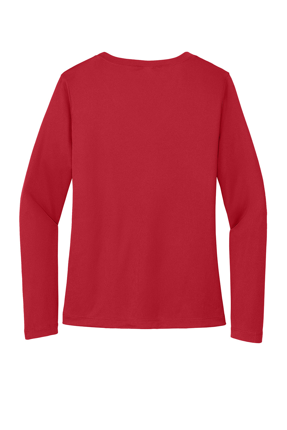 Sport-Tek LST353LS Womens Competitor Moisture Wicking Long Sleeve V-Neck T-Shirt True Red Flat Back