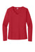 Sport-Tek LST353LS Womens Competitor Moisture Wicking Long Sleeve V-Neck T-Shirt True Red Flat Front