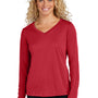 Sport-Tek Womens Competitor Moisture Wicking Long Sleeve V-Neck T-Shirt - True Red