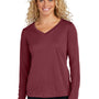 Sport-Tek Womens Competitor Moisture Wicking Long Sleeve V-Neck T-Shirt - Maroon