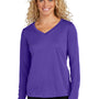 Sport-Tek Womens Competitor Moisture Wicking Long Sleeve V-Neck T-Shirt - Purple