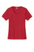 Sport-Tek LST353 Womens Competitor Moisture Wicking Short Sleeve V-Neck T-Shirt Deep Red Flat Front