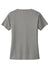 Sport-Tek LST353 Womens Competitor Moisture Wicking Short Sleeve V-Neck T-Shirt Heather Concrete Grey Flat Back