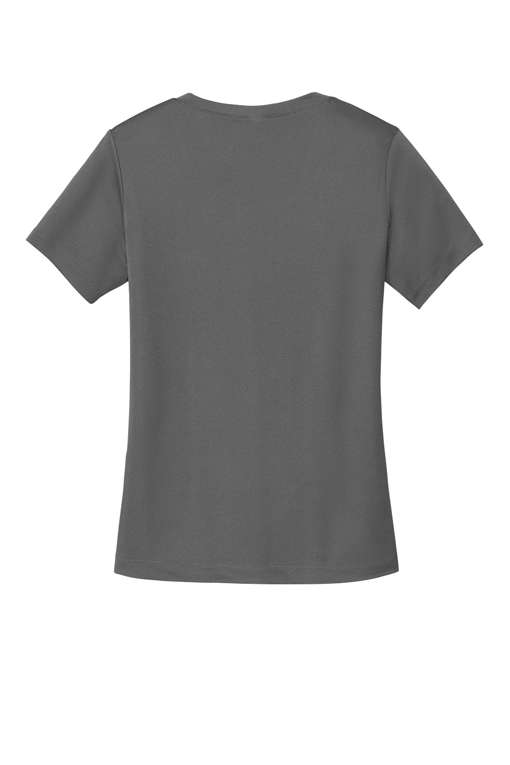 Sport-Tek LST353 Womens Competitor Moisture Wicking Short Sleeve V-Neck T-Shirt Iron Grey Flat Back