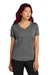 Sport-Tek LST353 Womens Competitor Moisture Wicking Short Sleeve V-Neck T-Shirt Iron Grey Model Front