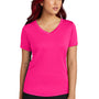 Sport-Tek Womens Competitor Moisture Wicking Short Sleeve V-Neck T-Shirt - Raspberry Pink