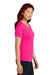 Sport-Tek LST353 Womens Competitor Moisture Wicking Short Sleeve V-Neck T-Shirt Raspberry Pink Model Side