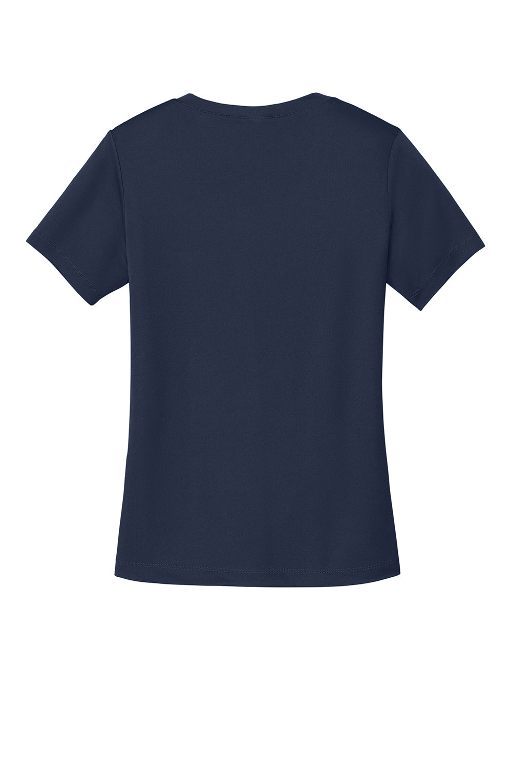 Sport-Tek LST353 Womens Competitor Moisture Wicking Short Sleeve V-Neck T-Shirt True Navy Blue Flat Back