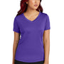 Sport-Tek Womens Competitor Moisture Wicking Short Sleeve V-Neck T-Shirt - Purple