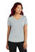 Sport-Tek LST353 Womens Competitor Moisture Wicking Short Sleeve V-Neck T-Shirt Silver Grey Model Front