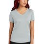 Sport-Tek Womens Competitor Moisture Wicking Short Sleeve V-Neck T-Shirt - Silver Grey