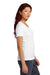 Sport-Tek LST353 Womens Competitor Moisture Wicking Short Sleeve V-Neck T-Shirt White Model Side