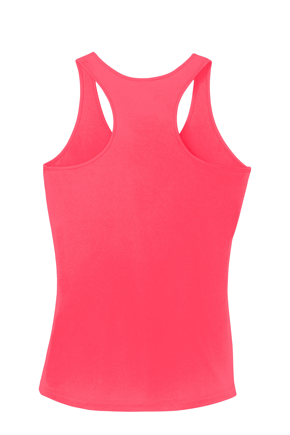 Sport-Tek LST356 Womens Competitor Moisture Wicking Tank Top Hot Coral Pink Flat Back