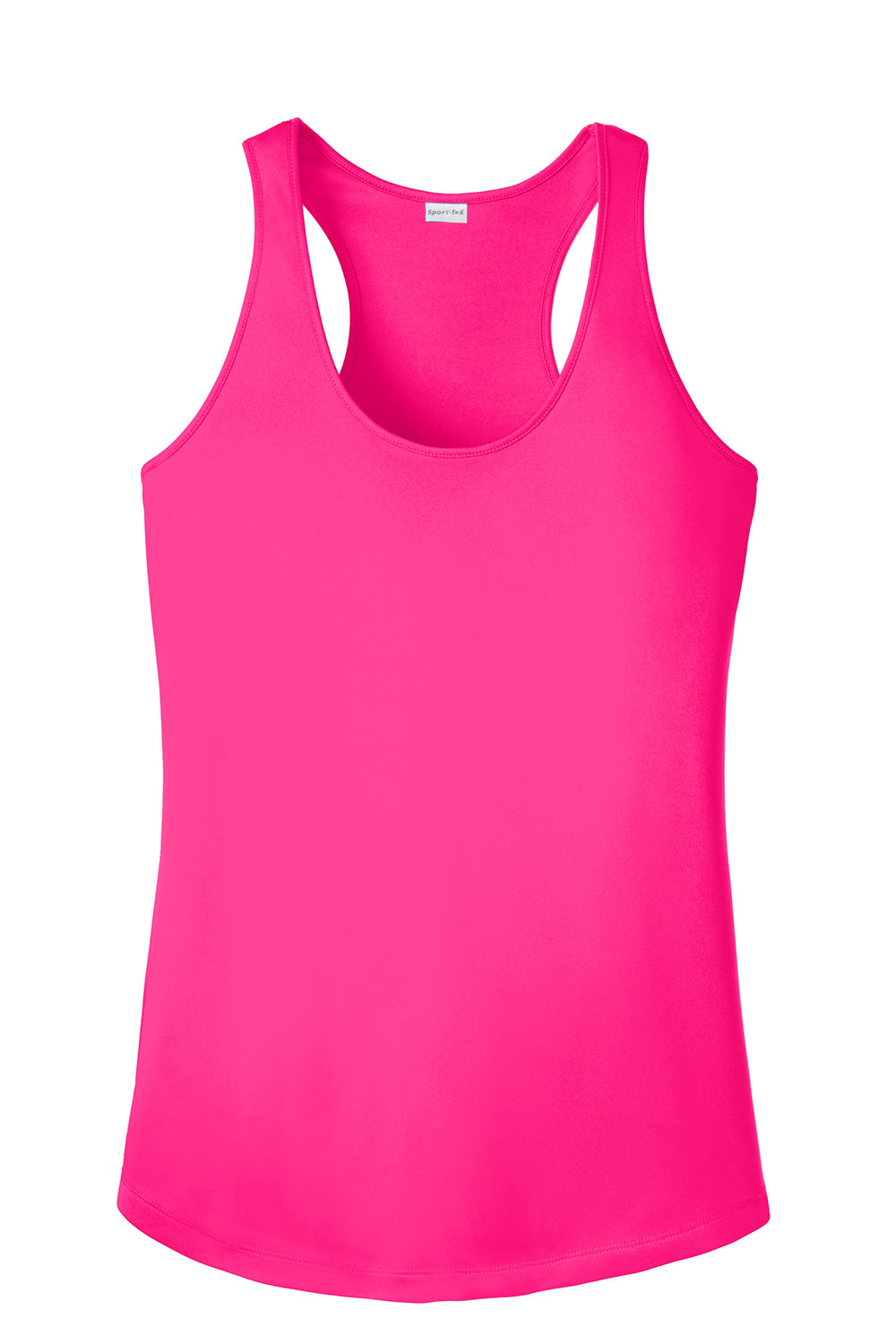 Sport-Tek LST356 Womens Competitor Moisture Wicking Tank Top Neon Pink Flat Front