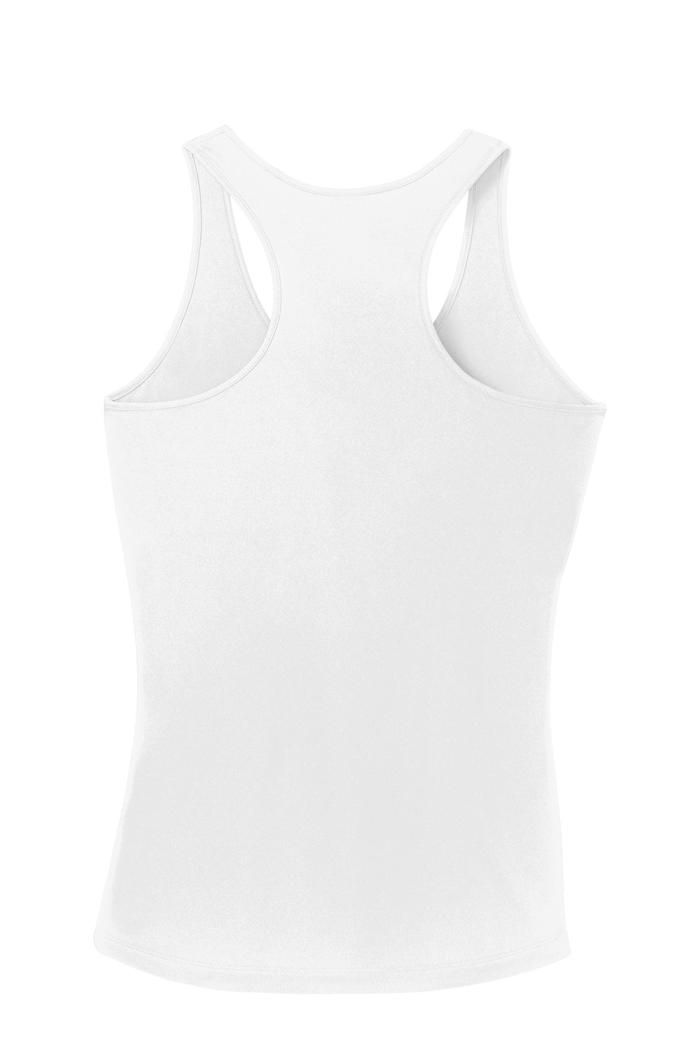 Sport-Tek LST356 Womens Competitor Moisture Wicking Tank Top White Flat Back