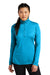 Sport-Tek LST357 Womens Competitor Moisture Wicking 1/4 Zip Sweatshirt Atomic Blue Model Front