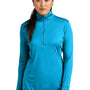 Sport-Tek Womens Competitor Moisture Wicking 1/4 Zip Sweatshirt - Atomic Blue