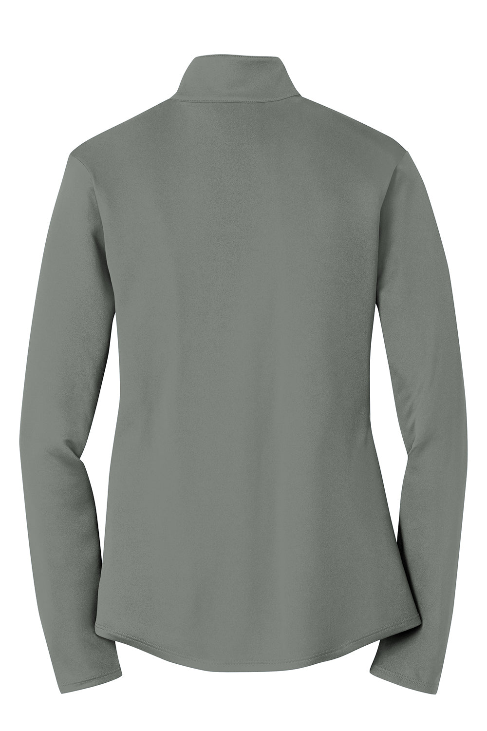 Sport-Tek LST357 Womens Competitor Moisture Wicking 1/4 Zip Sweatshirt Concrete Grey Flat Back