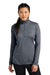 Sport-Tek LST357 Womens Competitor Moisture Wicking 1/4 Zip Sweatshirt Concrete Grey Model Front