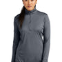 Sport-Tek Womens Competitor Moisture Wicking 1/4 Zip Sweatshirt - Concrete Grey