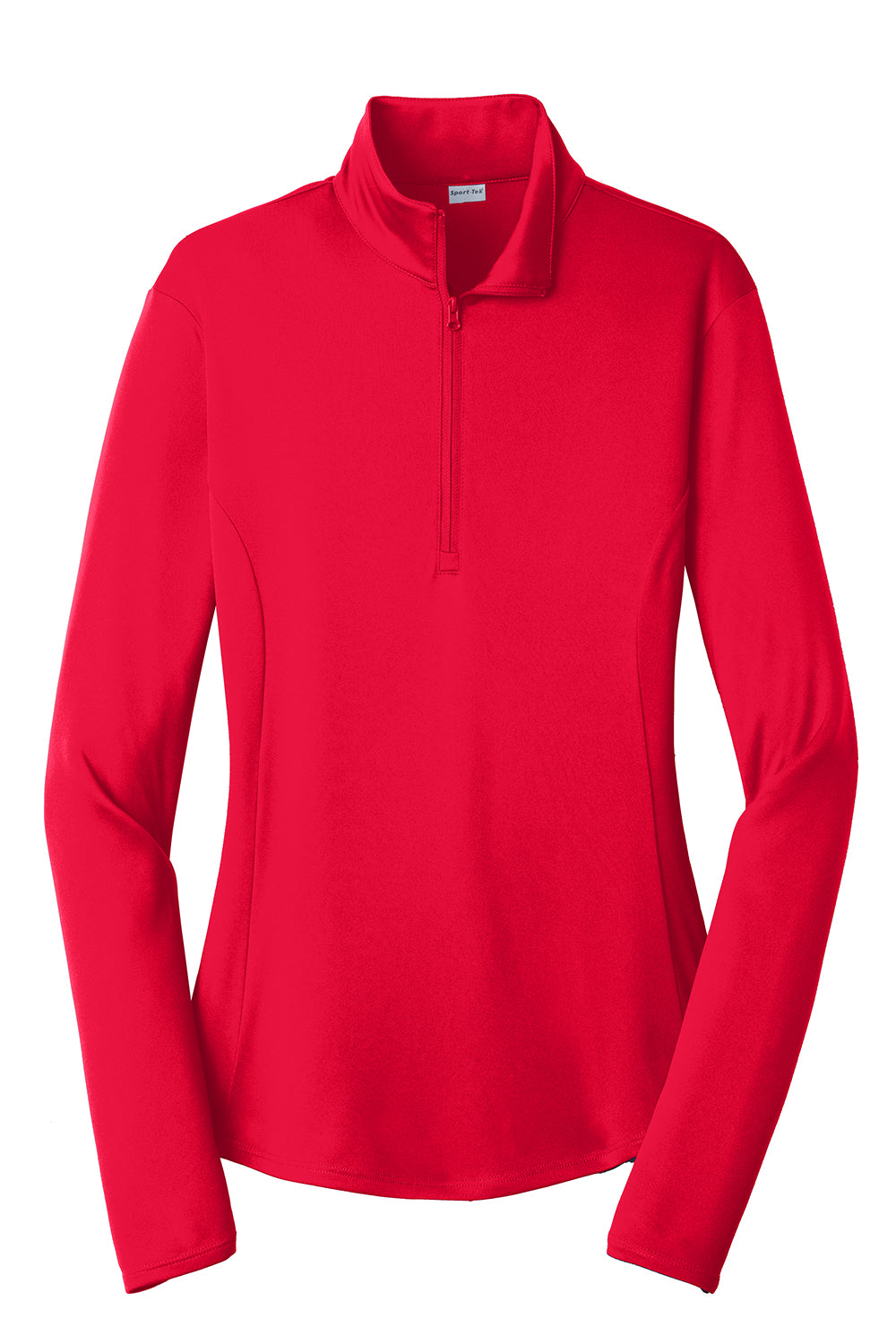 Sport-Tek LST357 Womens Competitor Moisture Wicking 1/4 Zip Sweatshirt True Red Flat Front