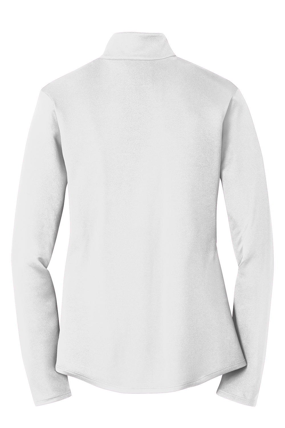 Sport-Tek LST357 Womens Competitor Moisture Wicking 1/4 Zip Sweatshirt White Flat Back