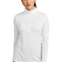 Sport-Tek Womens Competitor Moisture Wicking 1/4 Zip Sweatshirt - White