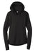 Sport-Tek LST358 Womens Competitor Moisture Wicking Long Sleeve Hooded T-Shirt Hoodie Black Flat Front