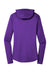 Sport-Tek LST358 Womens Competitor Moisture Wicking Long Sleeve Hooded T-Shirt Hoodie Purple Flat Back