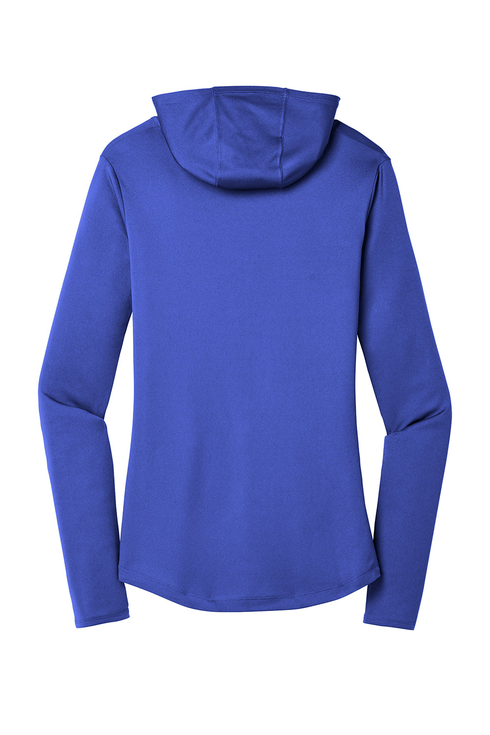 Sport-Tek LST358 Womens Competitor Moisture Wicking Long Sleeve Hooded T-Shirt Hoodie True Royal Blue Flat Back