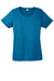 Sport-Tek LST360 Womens Contender Heather Moisture Wicking Short Sleeve Crewneck T-Shirt Heather Blue Wake Flat Front