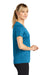 Sport-Tek LST360 Womens Contender Heather Moisture Wicking Short Sleeve Crewneck T-Shirt Heather Blue Wake Model Side