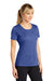 Sport-Tek LST360 Womens Contender Heather Moisture Wicking Short Sleeve Crewneck T-Shirt Heather Cobalt Blue Model 3q