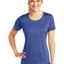 Sport-Tek Womens Contender Heather Moisture Wicking Short Sleeve Crewneck T-Shirt - Heather Cobalt Blue