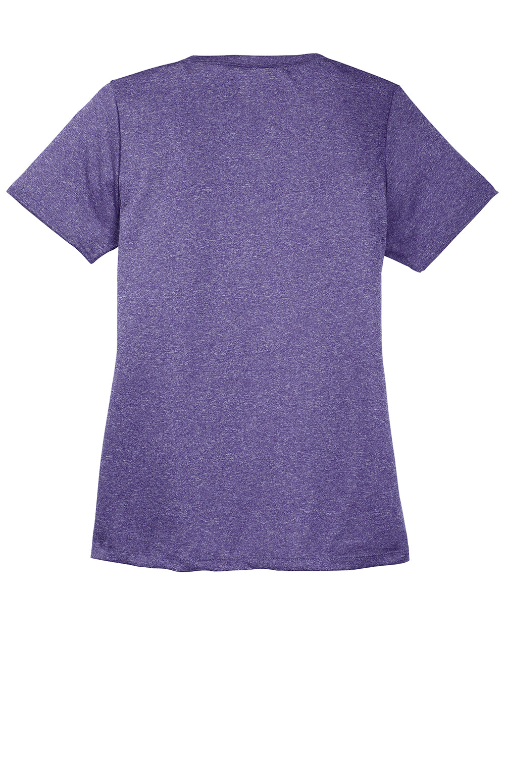 Sport-Tek LST360 Womens Contender Heather Moisture Wicking Short Sleeve Crewneck T-Shirt Heather Purple Flat Back