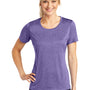 Sport-Tek Womens Contender Heather Moisture Wicking Short Sleeve Crewneck T-Shirt - Heather Purple