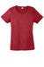 Sport-Tek LST360 Womens Contender Heather Moisture Wicking Short Sleeve Crewneck T-Shirt Heather Scarlet Red Flat Front