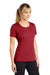 Sport-Tek LST360 Womens Contender Heather Moisture Wicking Short Sleeve Crewneck T-Shirt Heather Scarlet Red Model 3q