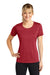 Sport-Tek LST360 Womens Contender Heather Moisture Wicking Short Sleeve Crewneck T-Shirt Heather Scarlet Red Model Front